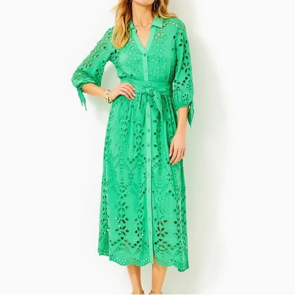 Lilly Pulitzer Amrita Eyelet Midi Dress - Picture 10 of 12